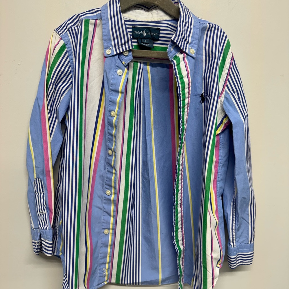Ralph Lauren Kids Multicolor Striped Button-Down Shirt